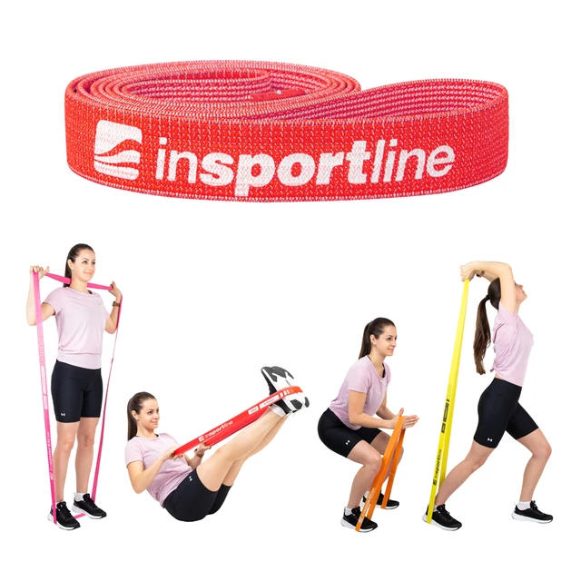 Opaska oporowa / guma oporowa do ćwiczeń inSPORTline Rand X Strong ∙ 208 × 3,3 cm ∙ opór do 10 kg