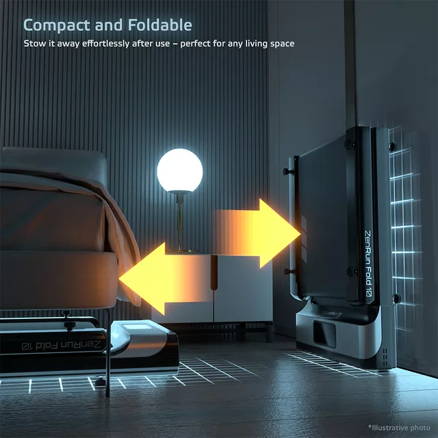 Składana bieżnia domowa inSPORTline ZenRun Fold 10 ∙ do chodzenia ∙ 1-6 km/h ∙ nośność 120 kg ∙ pod biurko ∙ składana ultra kompaktowa