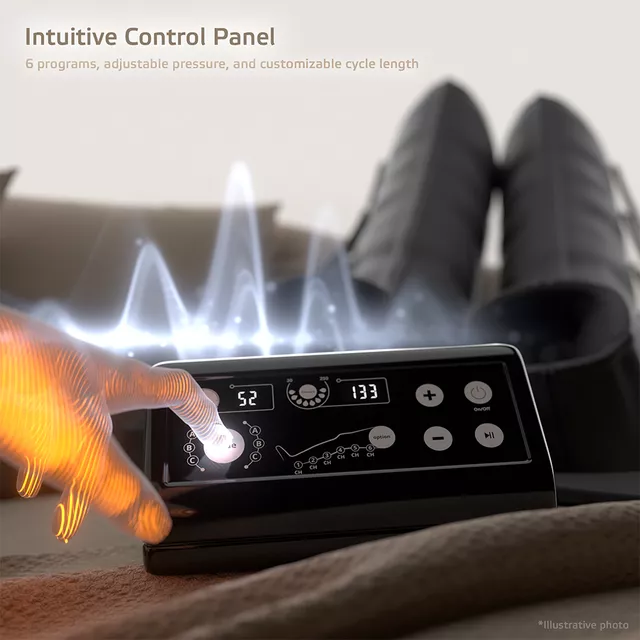 System kompresyjny do masażu nóg inSPORTline Compisimo M ∙ 6 stref ∙ 10 programów ∙ pilot z regulacją