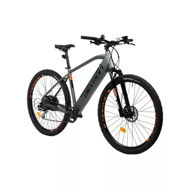 Górski rower elektryczny z amortyzacją Devron Vulcan 29" - model 2025 - Szary