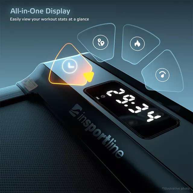 Składana bieżnia domowa inSPORTline ZenRun Fold 10 ∙ do chodzenia ∙ 1-6 km/h ∙ nośność 120 kg ∙ pod biurko ∙ składana ultra kompaktowa