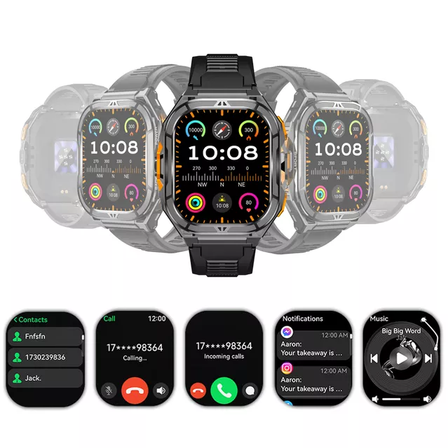 Smartwatch wodoodporny inSPORTline Zakuro – inteligentny zegarek 5 ATM ∙ połączenia ∙ kompas / barometr