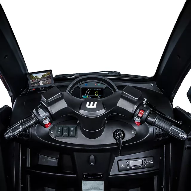 Elektryczny skuter zabudowany W-TEC Tukago ∙ trójkołowy ∙ mikropojazd ∙ 45 km/h ∙ zasięg 50 km ∙ nośność 240 kg ∙ kamera cofania ∙ ogrzewanie - Czarny