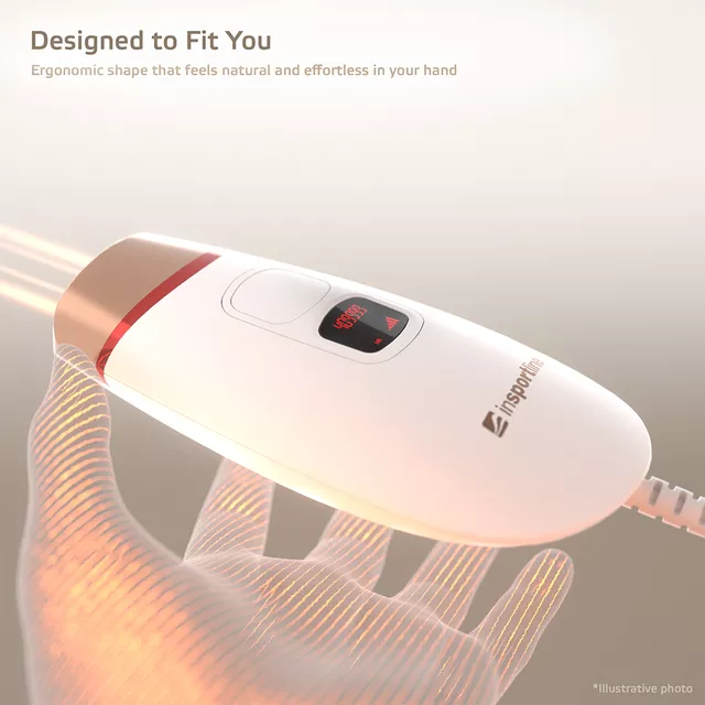 Depilator laserowy IPL inSPORTline Eriva ∙ 5 poziomów ∙ 400 000 błysków ∙ długość fali 510–1100 nm ∙ okulary + tryb automatyczny