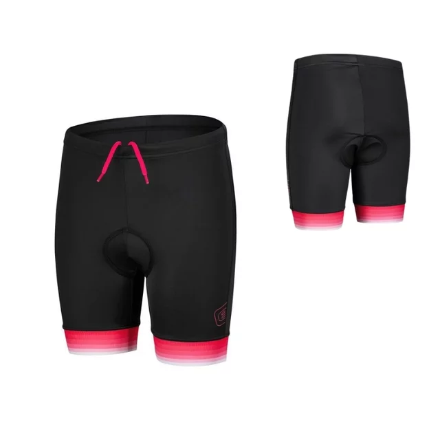 Dziecięce spodenki rowerowe Etape Junior 2.0 ∙ kompresyjne ∙ fibra pro ∙ anatomiczna wkładka soft ∙ elastyczny pas - černá/zelená - černá/růžová