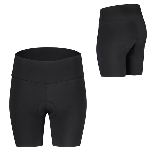 Damskie spodenki rowerowe Etape Terry ∙ wysoki elastyczny pas ∙ wkładka Stretch Woman Pro ∙ materiał Fibra Pro Plus - Czarny - Czarny