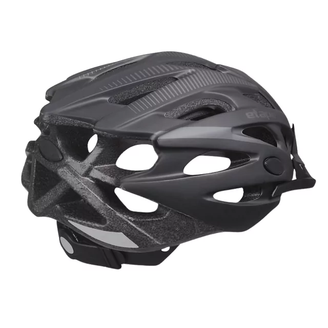 Kask rowerowy Etape Twister ∙ 25 otworów wentylacyjnych ∙ siatka na owady ∙ odpinany daszek ∙ elementy odblaskowe - czarno/biały mat