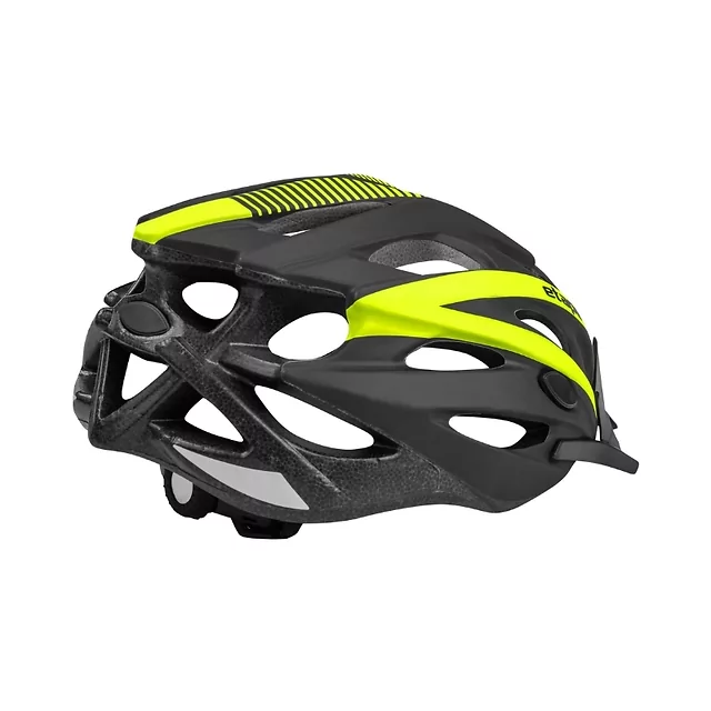 Kask rowerowy Etape Twister ∙ 25 otworów wentylacyjnych ∙ siatka na owady ∙ odpinany daszek ∙ elementy odblaskowe - czarno/biały mat