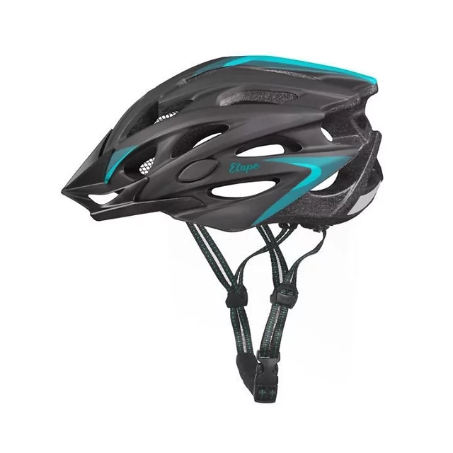 Kask rowerowy Etape Venus ∙ siatka przeciw owadom ∙ odpinany daszek ∙ 25 otworów wentylacyjnych ∙ elementy odblaskowe - czarny/miętowy mat - czarny/miętowy mat