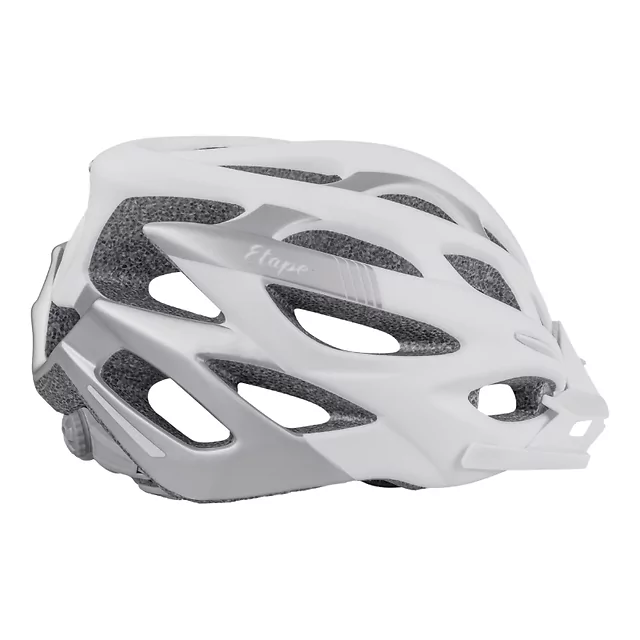 Kask rowerowy Etape Vesper ∙ technologia in-mold ∙ waga 350 g ∙ 23 otwory wentylacyjne ∙ siatka przeciw owadom - biały/szary mat