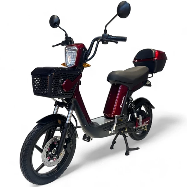 Skuter elektryczny z pedałami motorower inSPORTline E-Greta 12Ah - Niebieski - Czerwony
