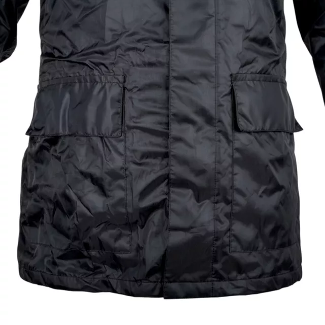 Płaszcz przeciwdeszczowy motocyklowy W-TEC Nowet ∙ lekki ∙ elementy odblaskowe ∙ regulowane mankiety ∙ siateczkowa podszewka ∙ chowany kaptur - Czarny-fluo