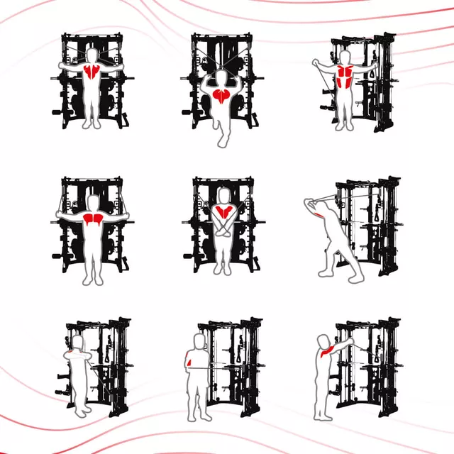 Profesjonalna brama do ćwiczeń inSPORTline Cable Column CC600 ∙ 2x90,5 kg stos ∙ wyciągi górny i dolny ∙ solidna konstrukcja