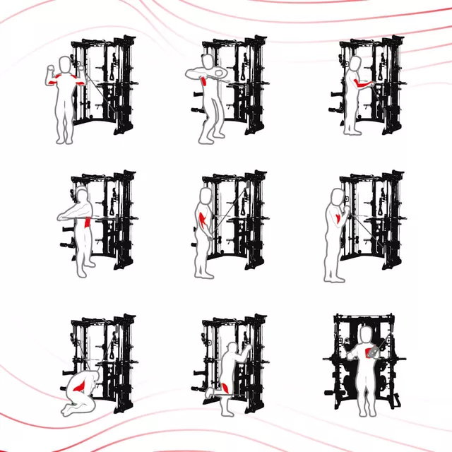 Profesjonalna brama do ćwiczeń inSPORTline Cable Column CC600 ∙ 2x90,5 kg stos ∙ wyciągi górny i dolny ∙ solidna konstrukcja
