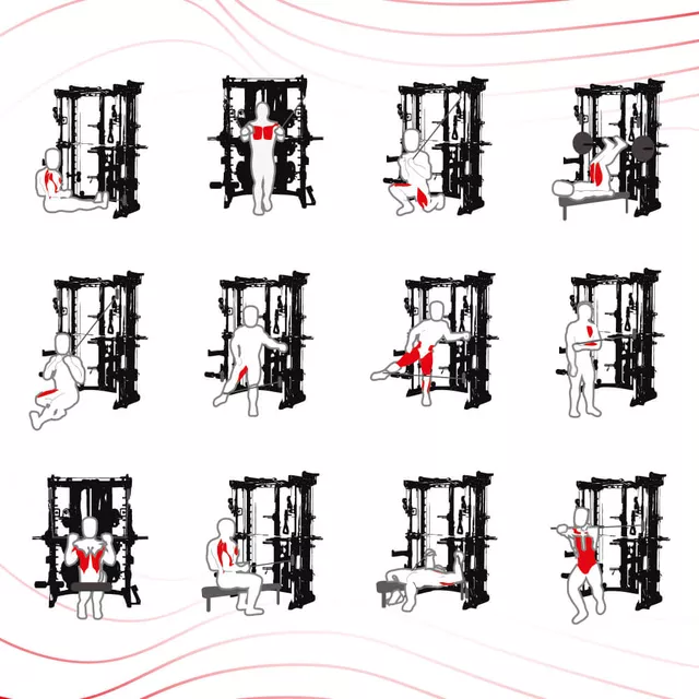 Profesjonalna brama do ćwiczeń inSPORTline Cable Column CC600 ∙ 2x90,5 kg stos ∙ wyciągi górny i dolny ∙ solidna konstrukcja