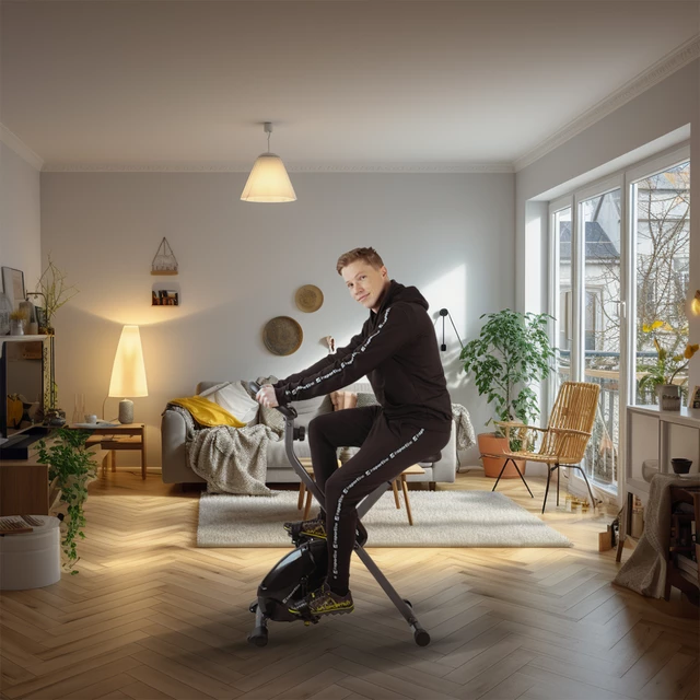 Składany Rower treningowy inSPORTline Xbike - Czarny