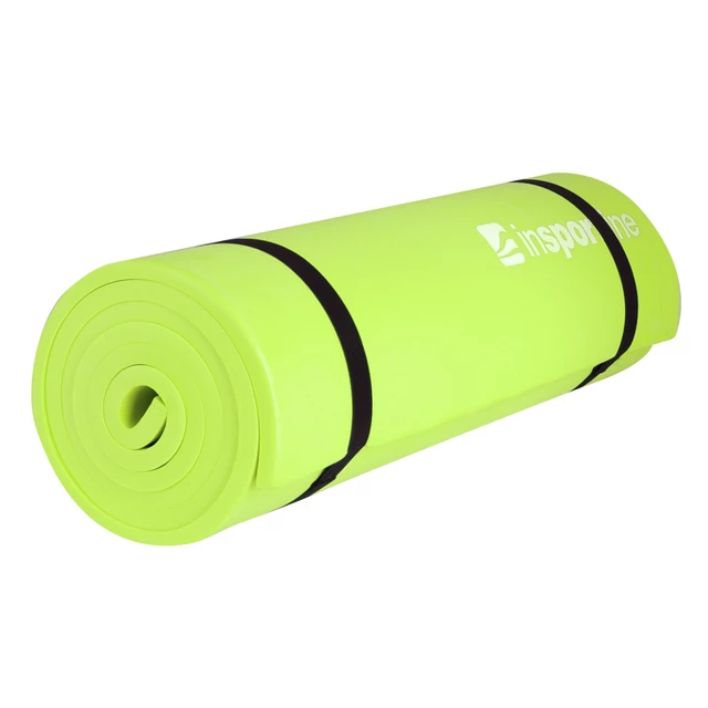 Mata do ćwiczeń fitness inSPORTline EVA mata 180x50 cm - Żółty - Zielony