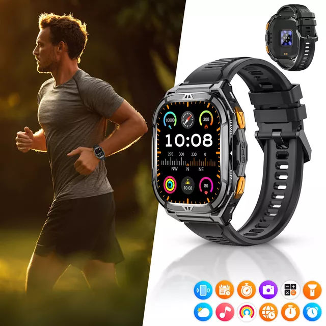 Smartwatch wodoodporny inSPORTline Zakuro – inteligentny zegarek 5 ATM ∙ połączenia ∙ kompas / barometr