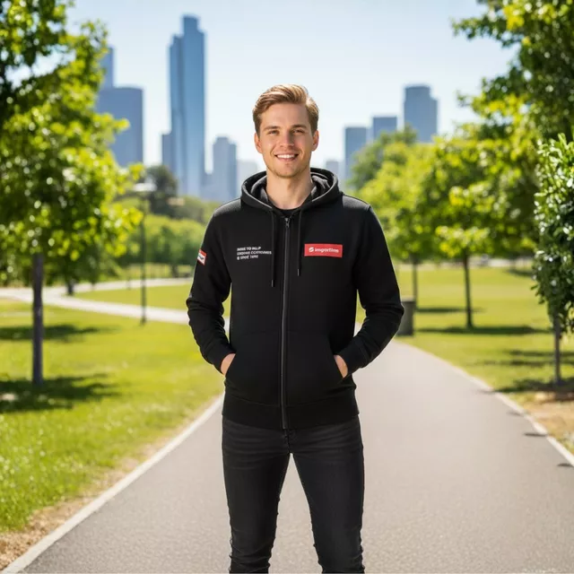 Bluza unisex rozpinana inSPORTline Signature ∙ kaptur regulowany ∙ 2 kieszenie ∙ elastyczne mankiety ∙ komfortowy materiał