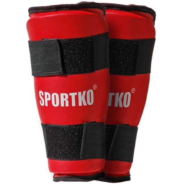 Ochraniacze goleni i śródstopia SportKO 332 - Niebieski - Czerwony