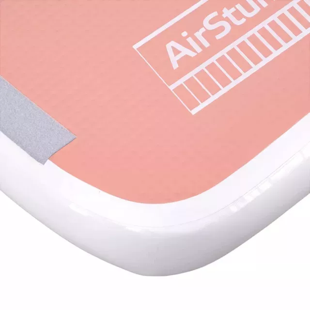 Ścieżka akrobatyczna Airtrack inSPORTline Airstunt 300x100x10 cm różowa z pompką elektryczną