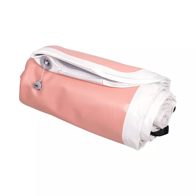 Ścieżka akrobatyczna Airtrack inSPORTline Airstunt 500x100x10 cm różowa z pompką