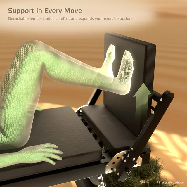 Reformer inSPORTline Auraler do pilatesu ∙ podwójny opór sprężynowy ∙ max wysokość 200 cm ∙ solidna konstrukcja ∙ podłokietniki regulowane ∙ składany