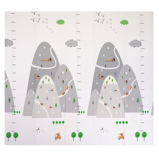 Składana mata materac podkładka dla dziecka inSPORTline Michlino 180x200x1,2 cm - Safari/Droga