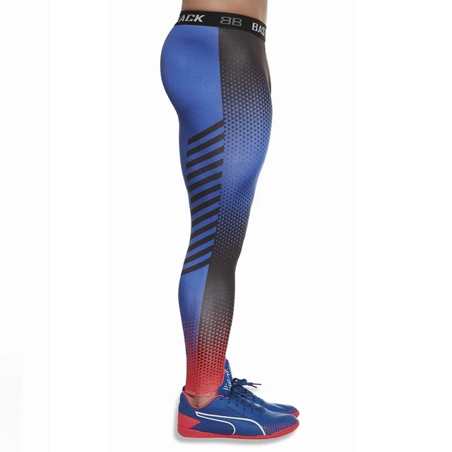 Legginsy męskie/chłopięce BAS BLACK Quantum - Niebiesko-czerwony