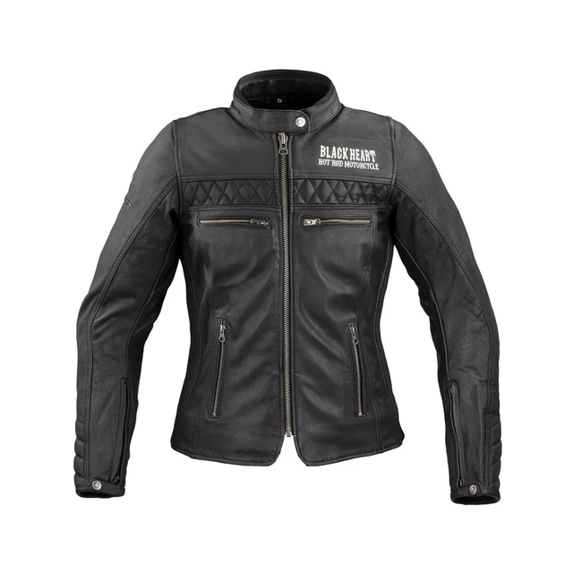 Damska skórzana kurtka motocyklowa W-TEC Black Heart Raptura - Czarny - Czarny