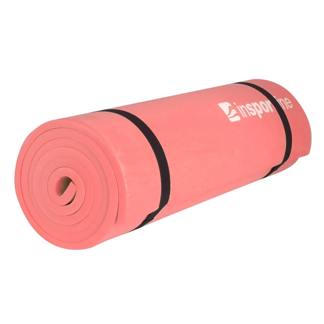 Mata do ćwiczeń fitness inSPORTline EVA mata 180x50 cm - Żółty - Różowy