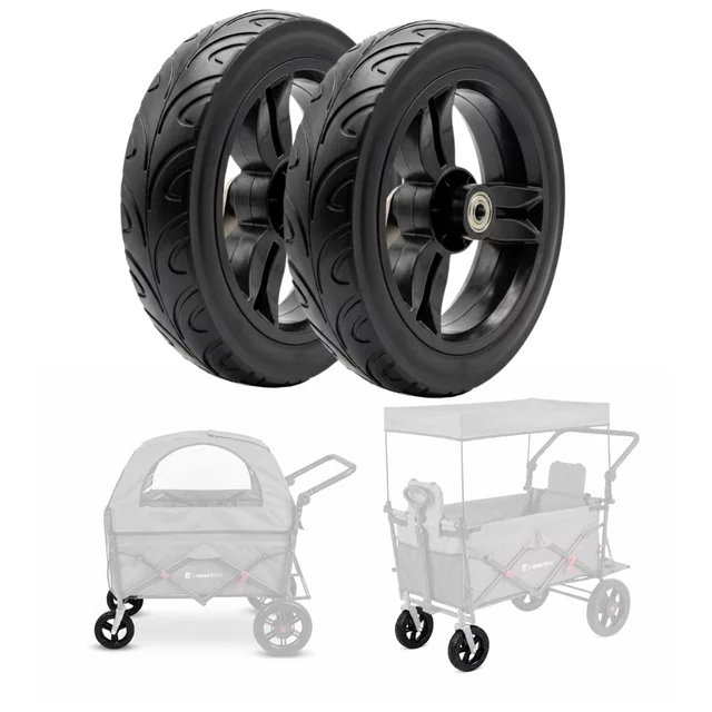 Zapasowe kółka przednie do wózków transportowych StrollKidz i StrayPaws 4,5x19 cm (2 x 8") 2 szt. ∙ materiał PU ∙ łatwa wymiana ∙ redukcja wstrząsów