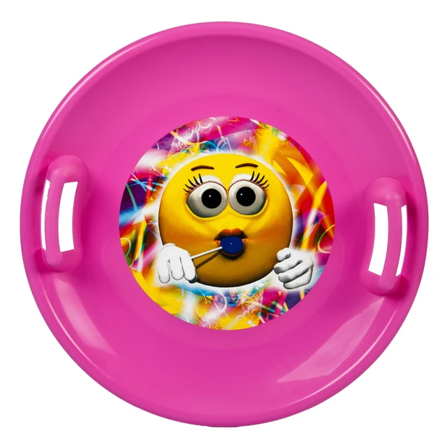 Ślizg na śnieg, jabłuszko STT - niebieski chłopiec emoji - różowa dziewczyna emoji