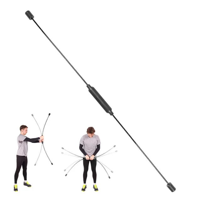 Drążek drgający (Flexi Bar Strong) inSPORTline ∙ 160 cm ∙ włókno szklane ∙ zwiększona trudność ∙ wzmacnia plecy, brzuch, mięśnie - Czerwony