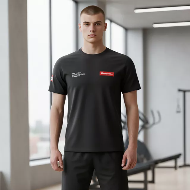 Koszulka męska inSPORTline Signature ∙ 100% bawełna ∙ komfortowy krój ∙ oddychająca ∙ sportowy design