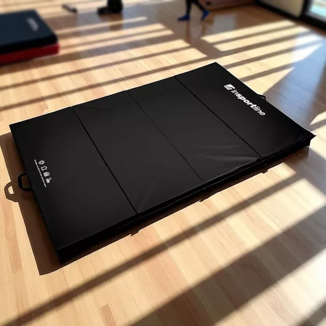 Składany materac gimnastyczny mata inSPORTline Kvadfold 200x120x5 cm - Czerwony