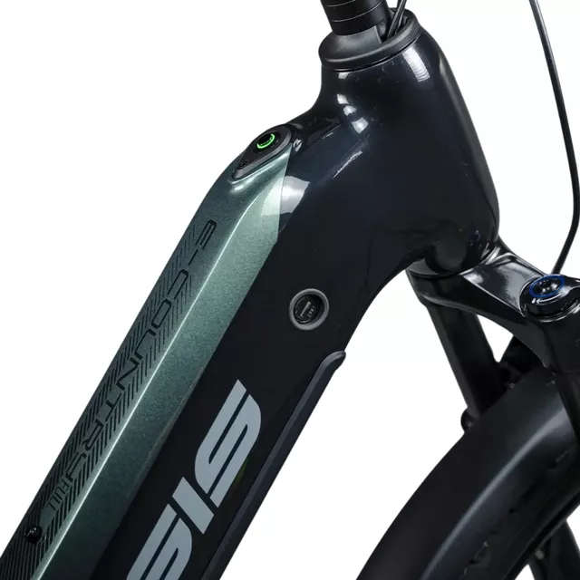 Rower elektryczny z pełnym zawieszeniem Crussis e-Country Full 10.10 720Wh 27,5" - model 2025 - Zielony Szmaragd