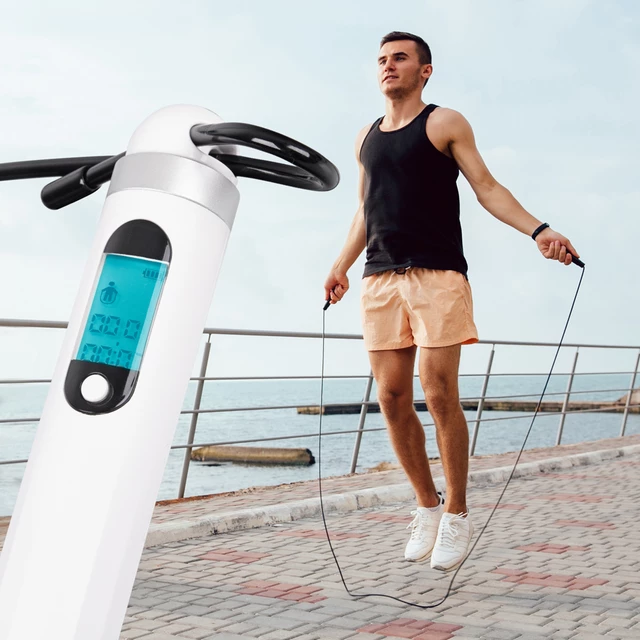 Inteligentna skakanka fitness smart z bluetooth inSPORTline Jumpsmart - Biały