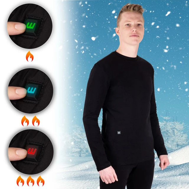 Podgrzewana koszulka męska odzież termoaktywna W-TEC Insulong longsleeve - Czarny