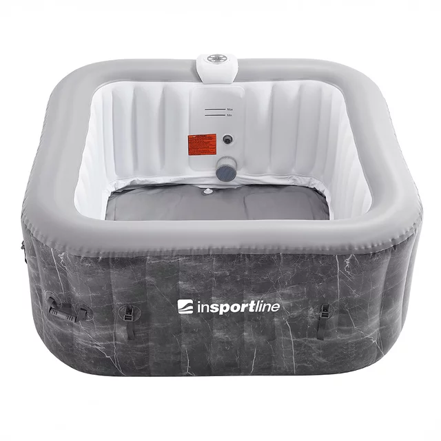 Dmuchane jacuzzi inSPORTline Kamilia 155x155x65 cm ∙ 110 dysz ∙ masaż bąbelkowy ∙ podgrzewanie ∙ filtracja ∙ system samopompujący