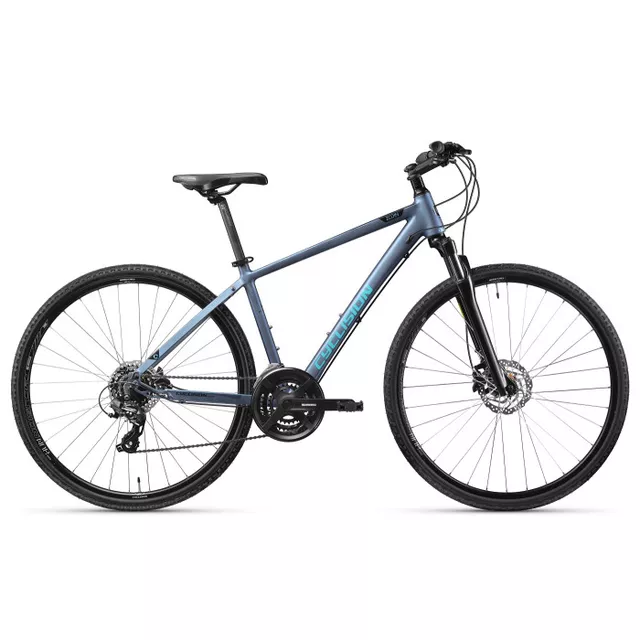 Męski rower crossowy Cyclision Zodin 4 MK-II ∙ amortyzowany widelec ∙ hamulce tarczowe hydrauliczne ∙ 21 przełożeń - Midnight Lime - Azure Steel