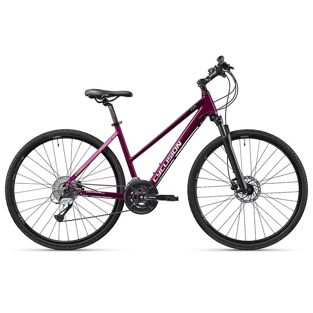 Damski rower crossowy Cyclision Zodya 3 MK-II 28" ∙ hydrauliczne hamulce Shimano ∙ amortyzowany widelec z blokadą ∙ 16 przełożeń - Dark Orchid