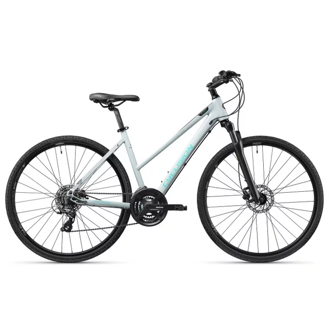 Damski rower crossowy inSPORTline Cyclision Zodya 4 MK-II 28" ∙ amortyzowany widelec ∙ 21 przełożeń Shimano ∙ hamulce tarczowe - Cold Mint - Cold Mint