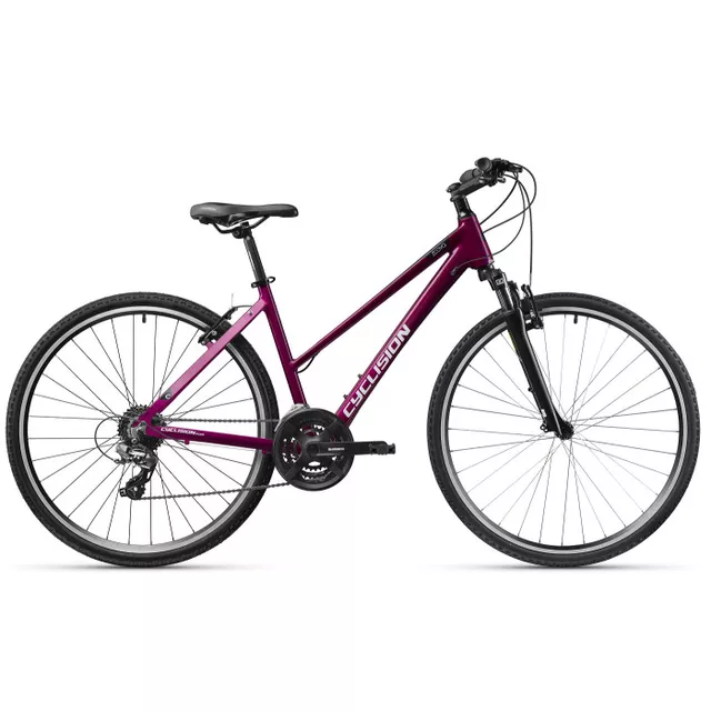 Damski rower crossowy Cyclision Zodya 5 MK-II 28" ∙ napęd shimano 21 biegów ∙ amortyzowany widelec ∙ hamulce v-brake ∙ lekka rama - Dark Orchid