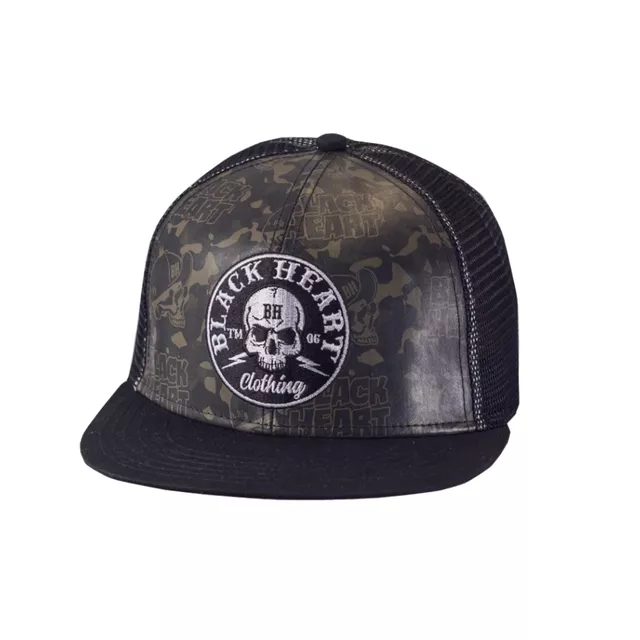 Czapka z daszkiem Black Heart Bastard Skull Trucker ∙ siatka ∙ regulowana ∙ bejsbolówka