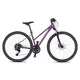 Damski rower crossowy 4EVER Pulse Disc 28'' - model 2026 ∙ hamulce tarczowe hydrauliczne ∙ amortyzator SR Suntour ∙ 10 przełożeń - fioletowy/hologram - fioletowy/hologram