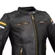 Damska skórzana kurtka motocyklowa W-TEC Stripe Lady - Czarny