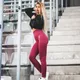 Damskie leginsy Boco Wear Burgund Plain Push Up - Różowy