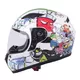 Dziecięcy kask motocyklowy integralny W-TEC FS-815G Tagger Green - Biało-zielony z grafiką