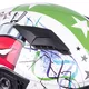 Dziecięcy kask motocyklowy integralny W-TEC FS-815G Tagger Green - Biało-zielony z grafiką